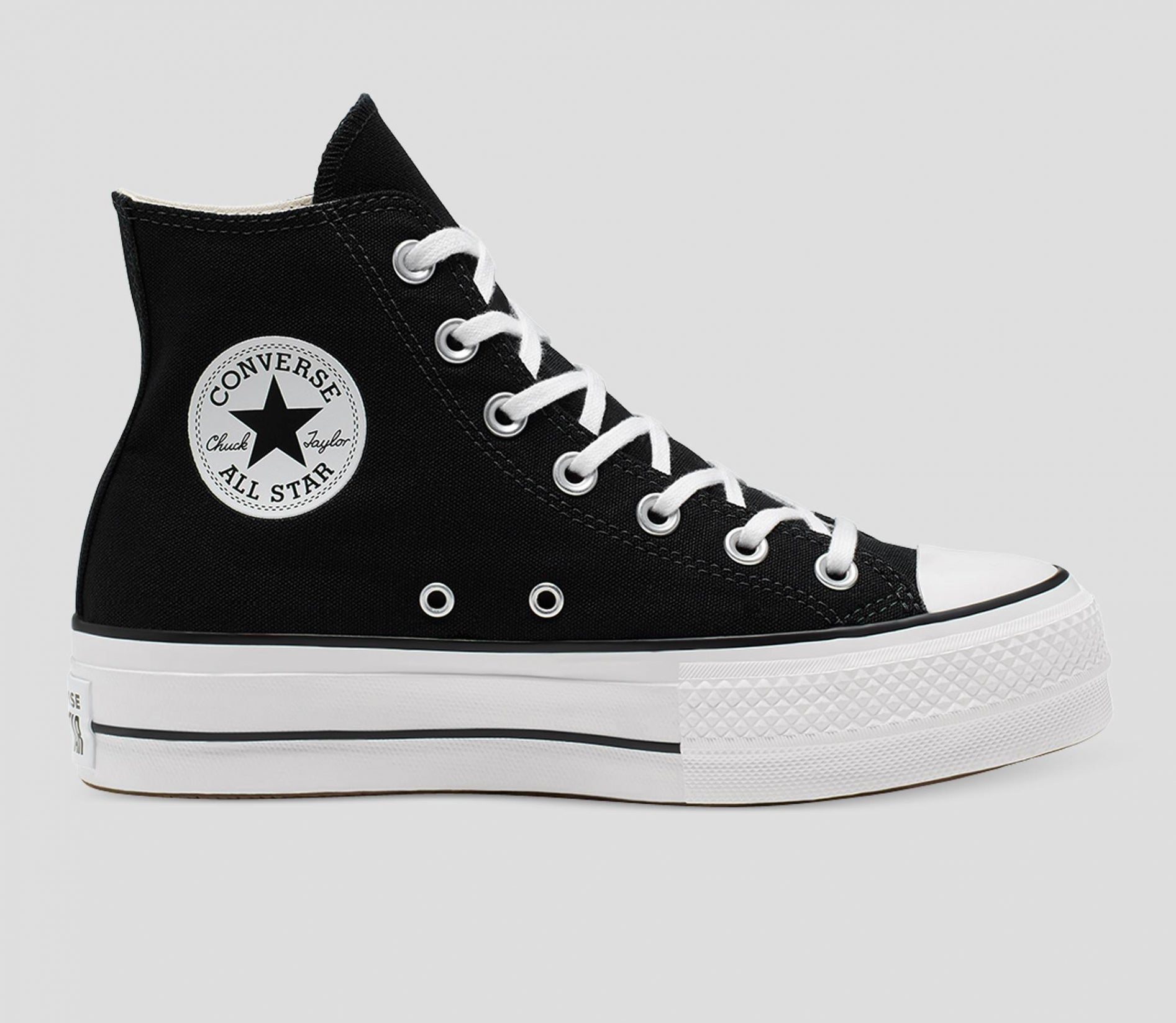 Women's best sale black converse